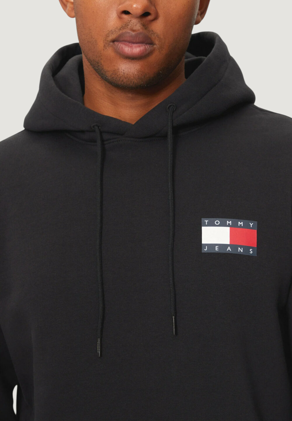 Felpa con cappuccio Tommy Hilfiger Jeans TJM REG ESSENTIAL FLAG HOOD EXT Nero - Foto 4