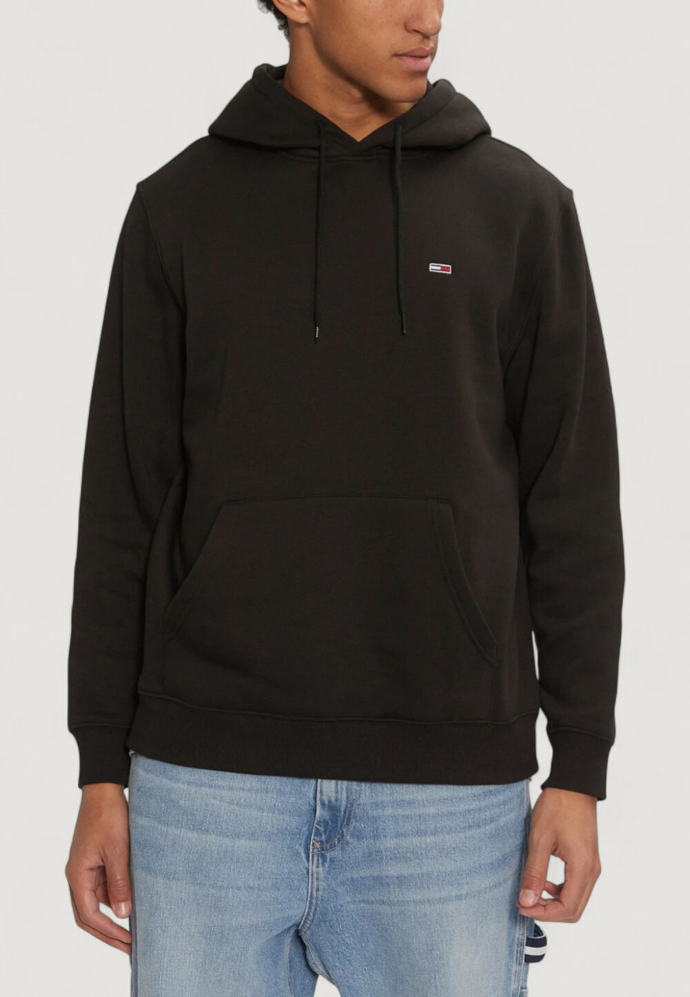 Felpa con cappuccio Tommy Hilfiger Jeans TJM REG S FLAG HOODIE Nero - Foto 1