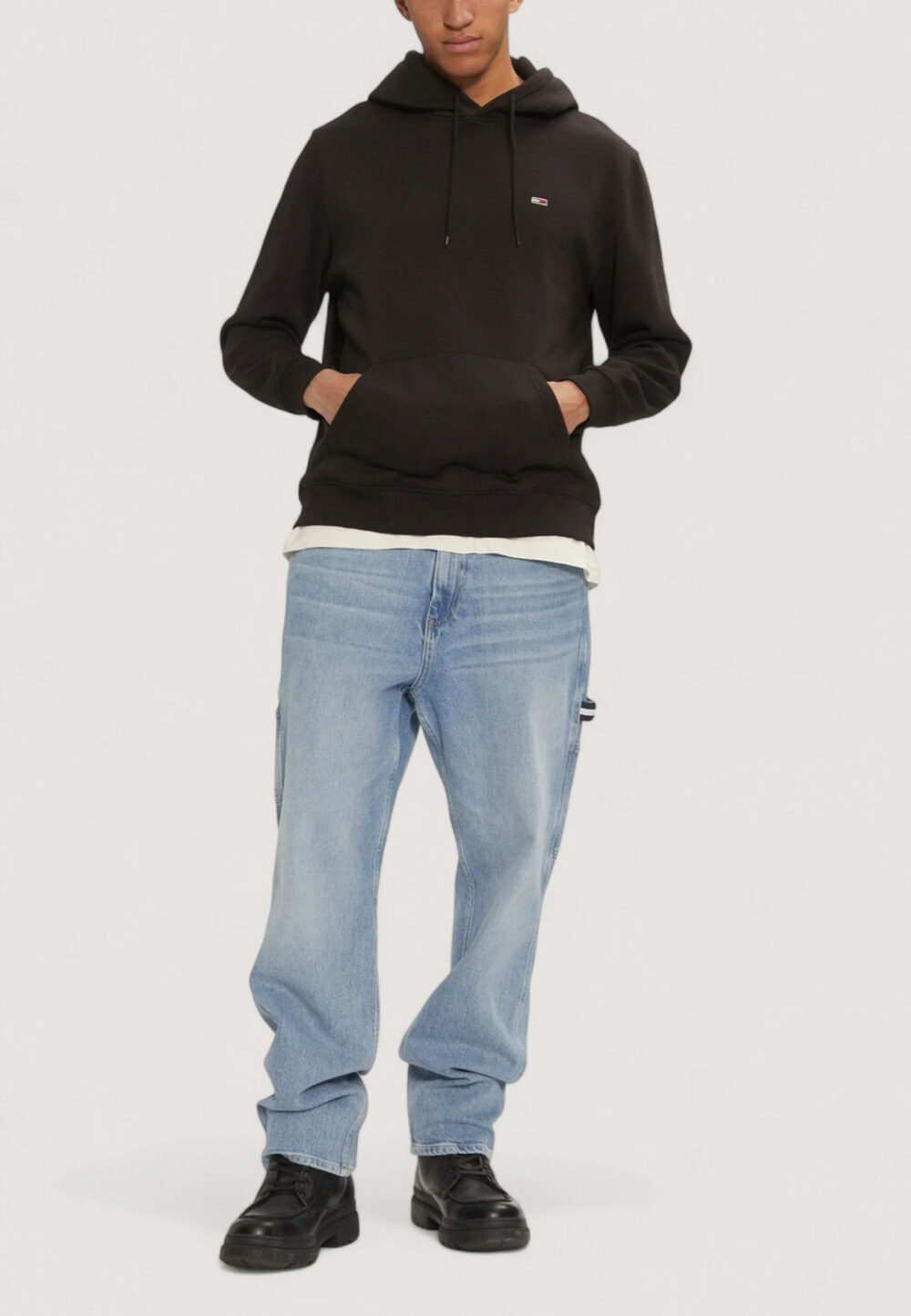 Felpa con cappuccio Tommy Hilfiger Jeans TJM REG S FLAG HOODIE Nero - Foto 2