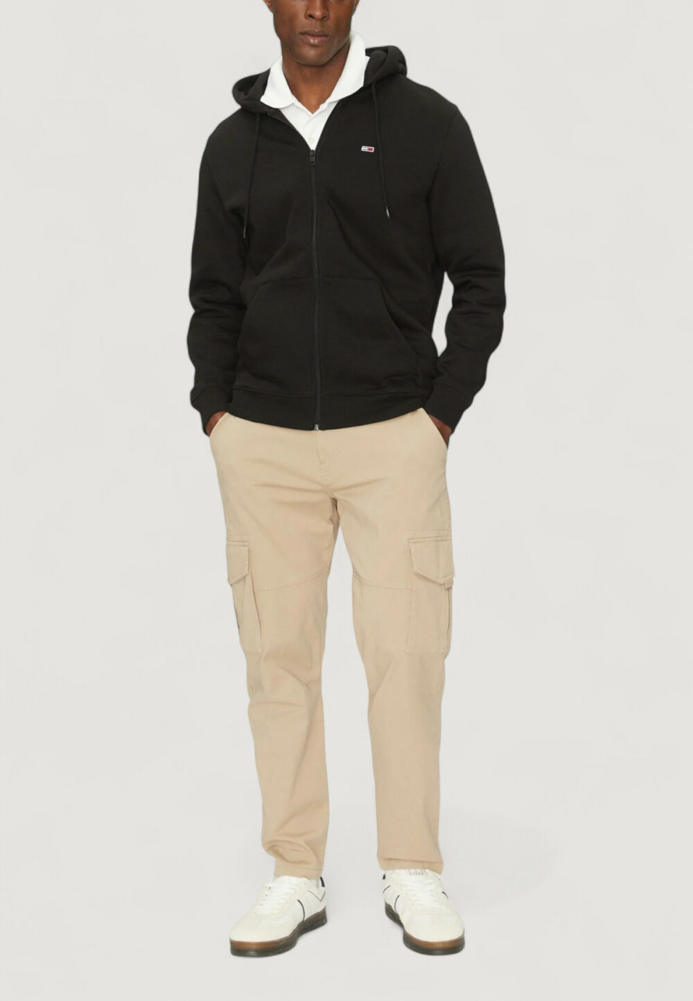 Felpa con cappuccio Tommy Hilfiger Jeans TJM REG S FLAG ZIP THRU Nero - Foto 2