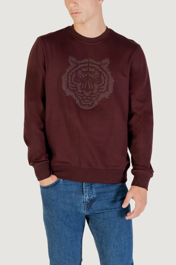 Felpa senza cappuccio Antony Morato REGULAR FIT WITH RUBBER PRISM SHAPE PRINT Bordeaux – MMFL01088-FA150222