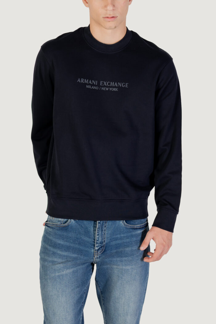 Felpa senza cappuccio Armani Exchange  Blue scuro – XM001284 AF20934