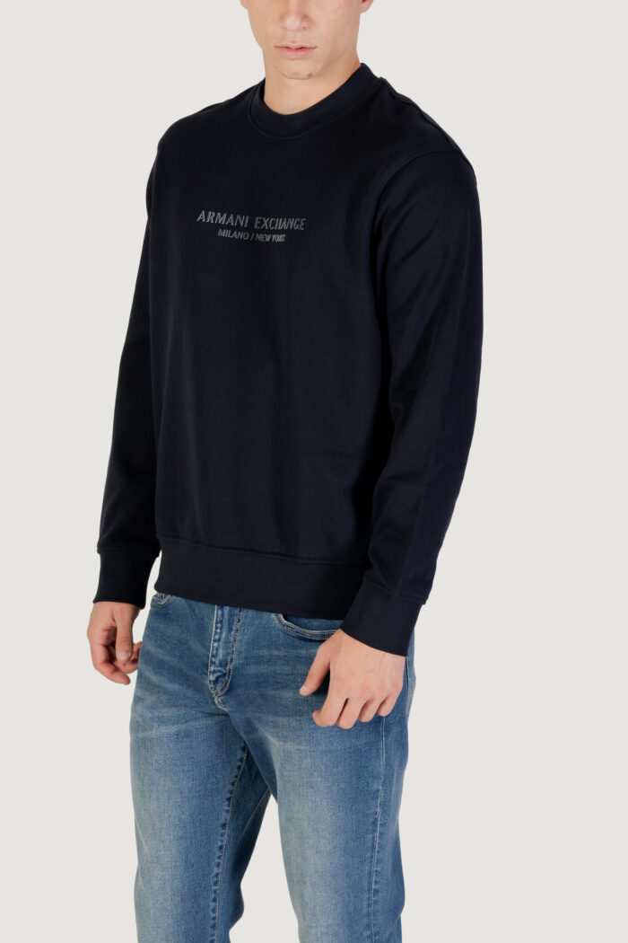 Felpa senza cappuccio Armani Exchange  Blue scuro – XM001284 AF20934