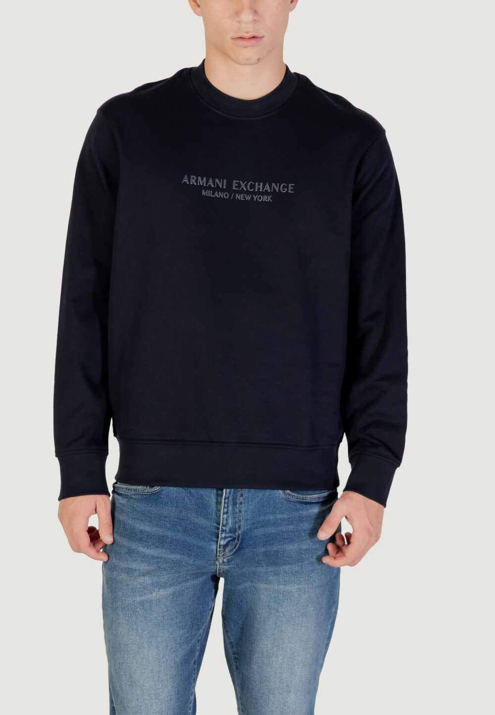Felpa senza cappuccio Armani Exchange  Blue scuro - Foto 4