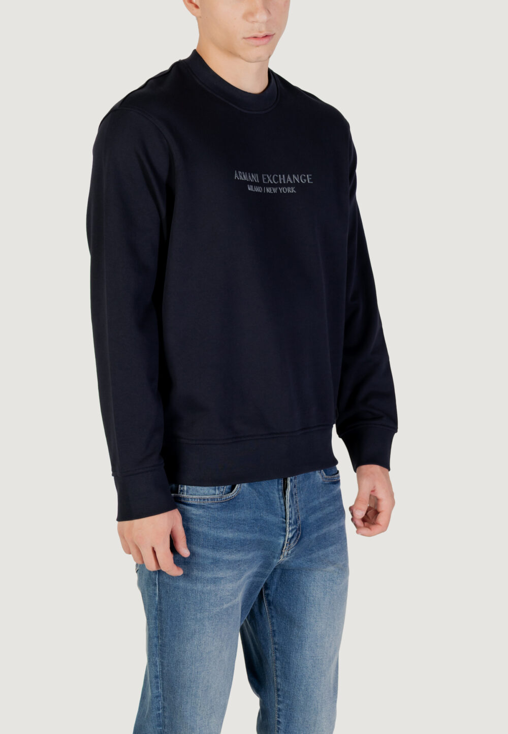 Felpa senza cappuccio Armani Exchange  Blue scuro - Foto 5