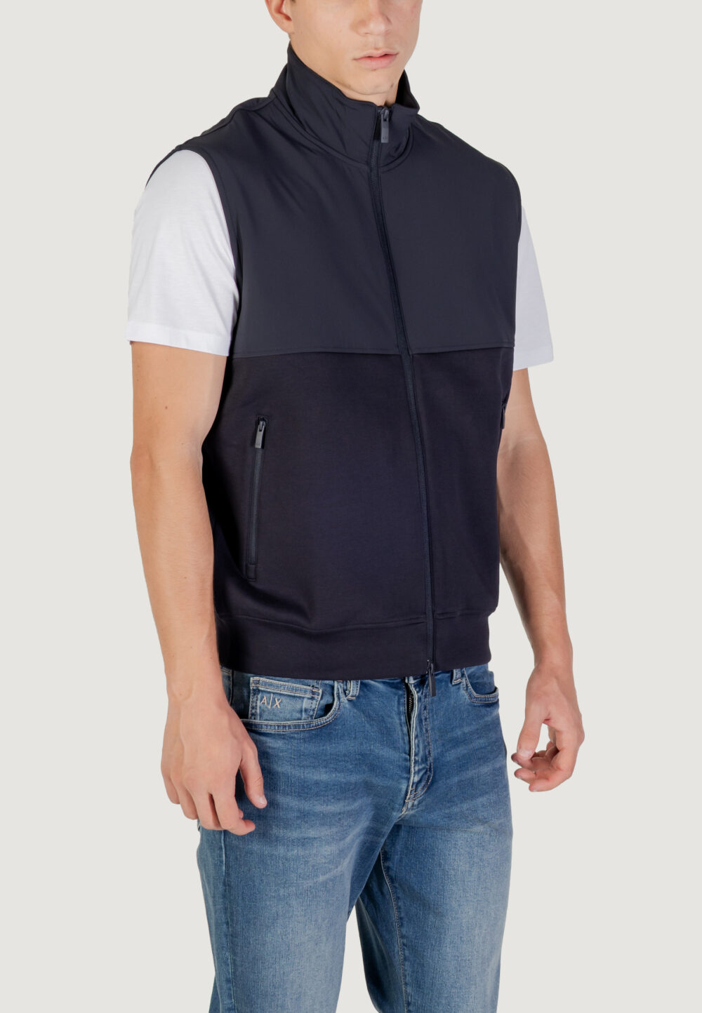 Felpa senza cappuccio Armani Exchange  Blue scuro - Foto 3