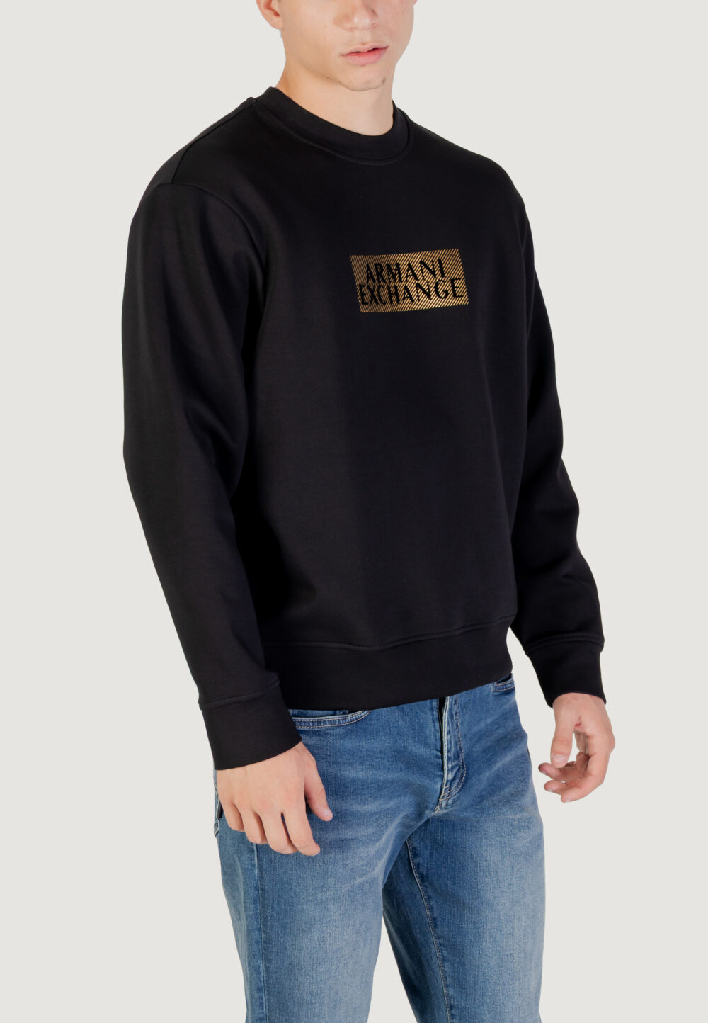 Felpa senza cappuccio Armani Exchange  Nero - Oro - Foto 4