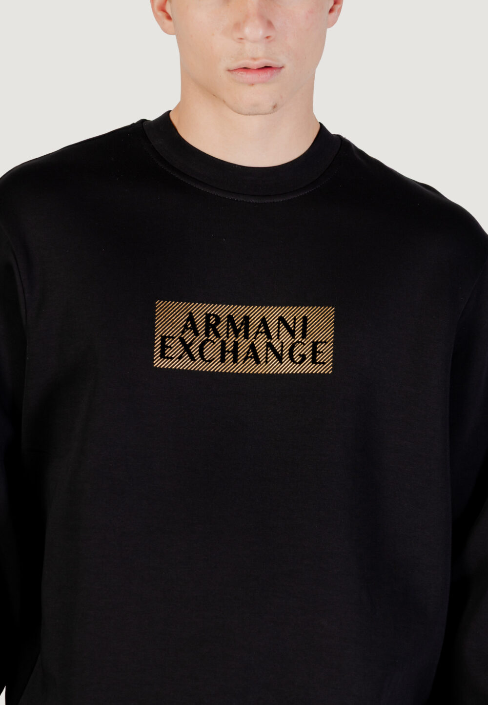 Felpa senza cappuccio Armani Exchange  Nero - Oro - Foto 5