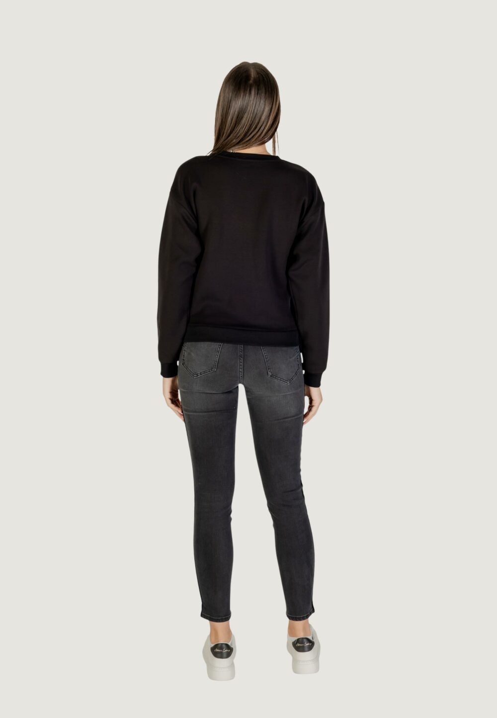 Felpa senza cappuccio Armani Exchange  Nero - Oro - Foto 4