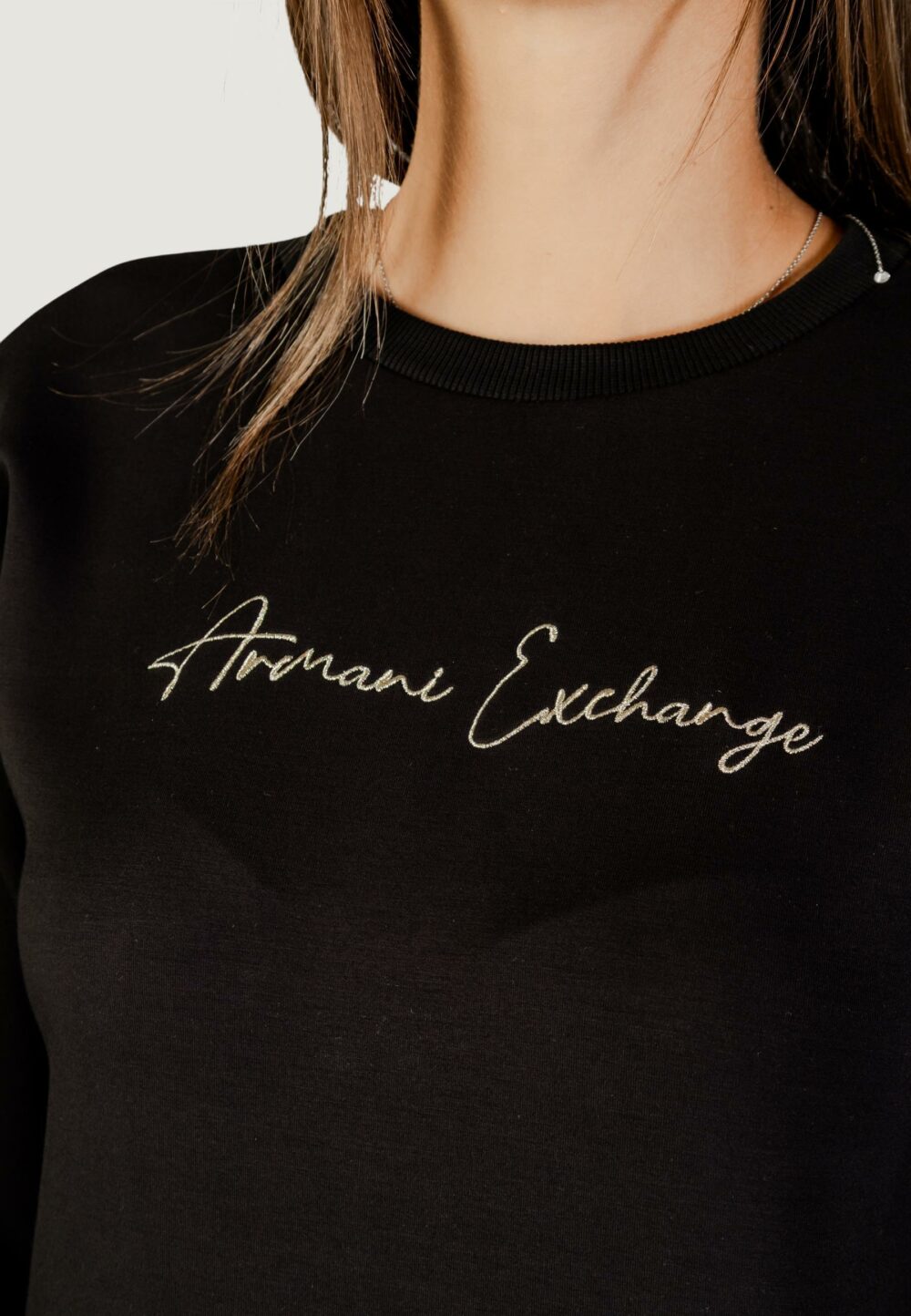Felpa senza cappuccio Armani Exchange  Nero - Oro - Foto 5