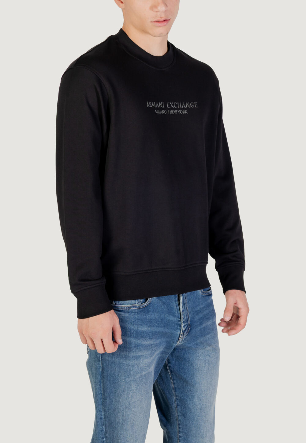 Felpa senza cappuccio Armani Exchange  Nero - Foto 3