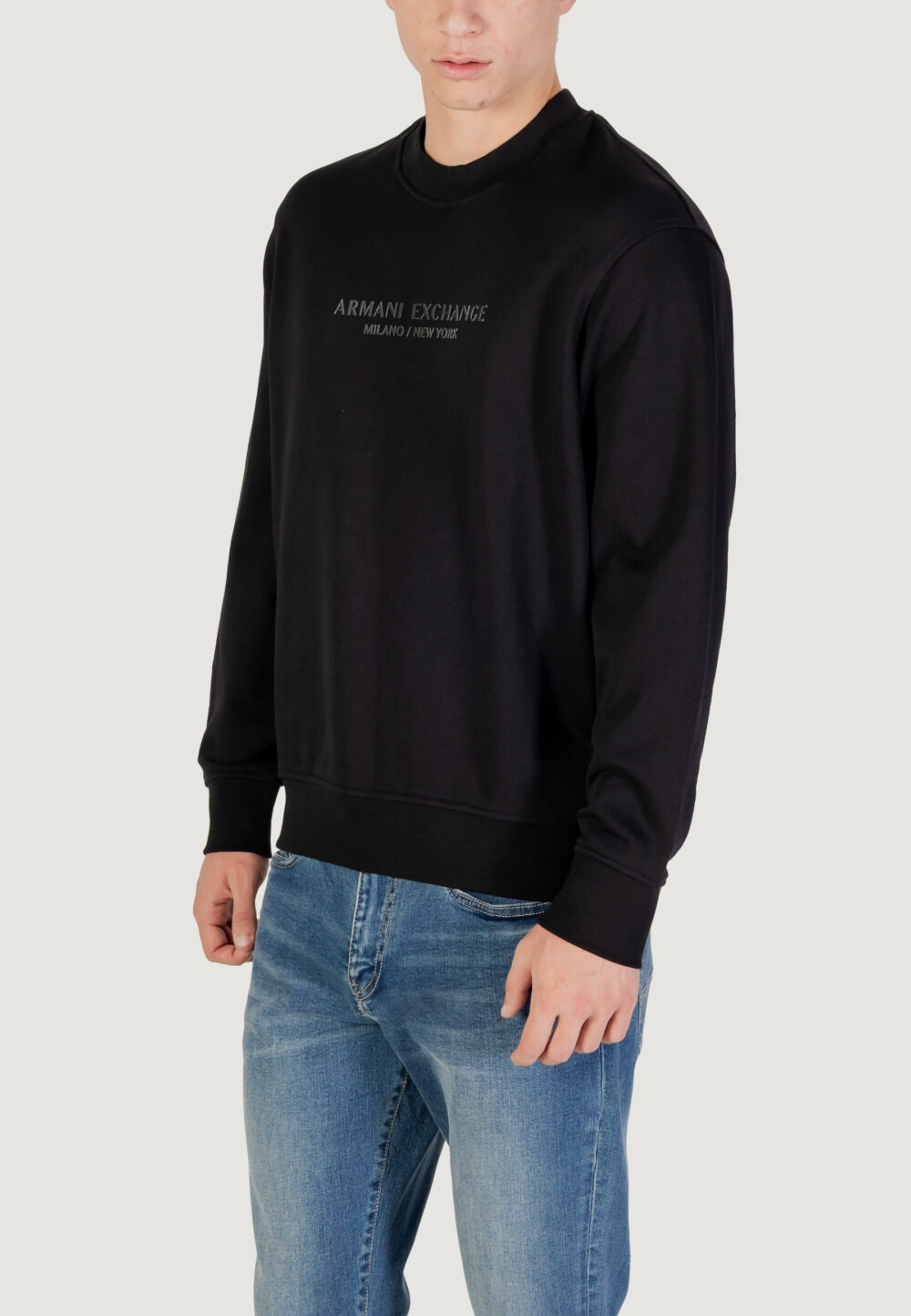 Felpa senza cappuccio Armani Exchange  Nero - Foto 4