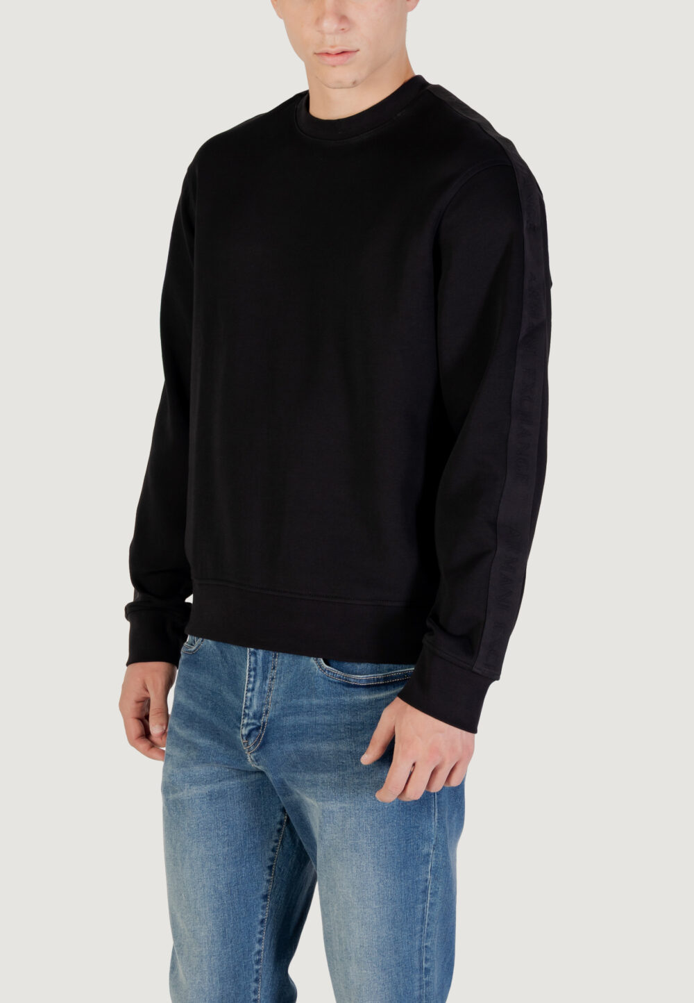 Felpa senza cappuccio Armani Exchange  Nero - Foto 5