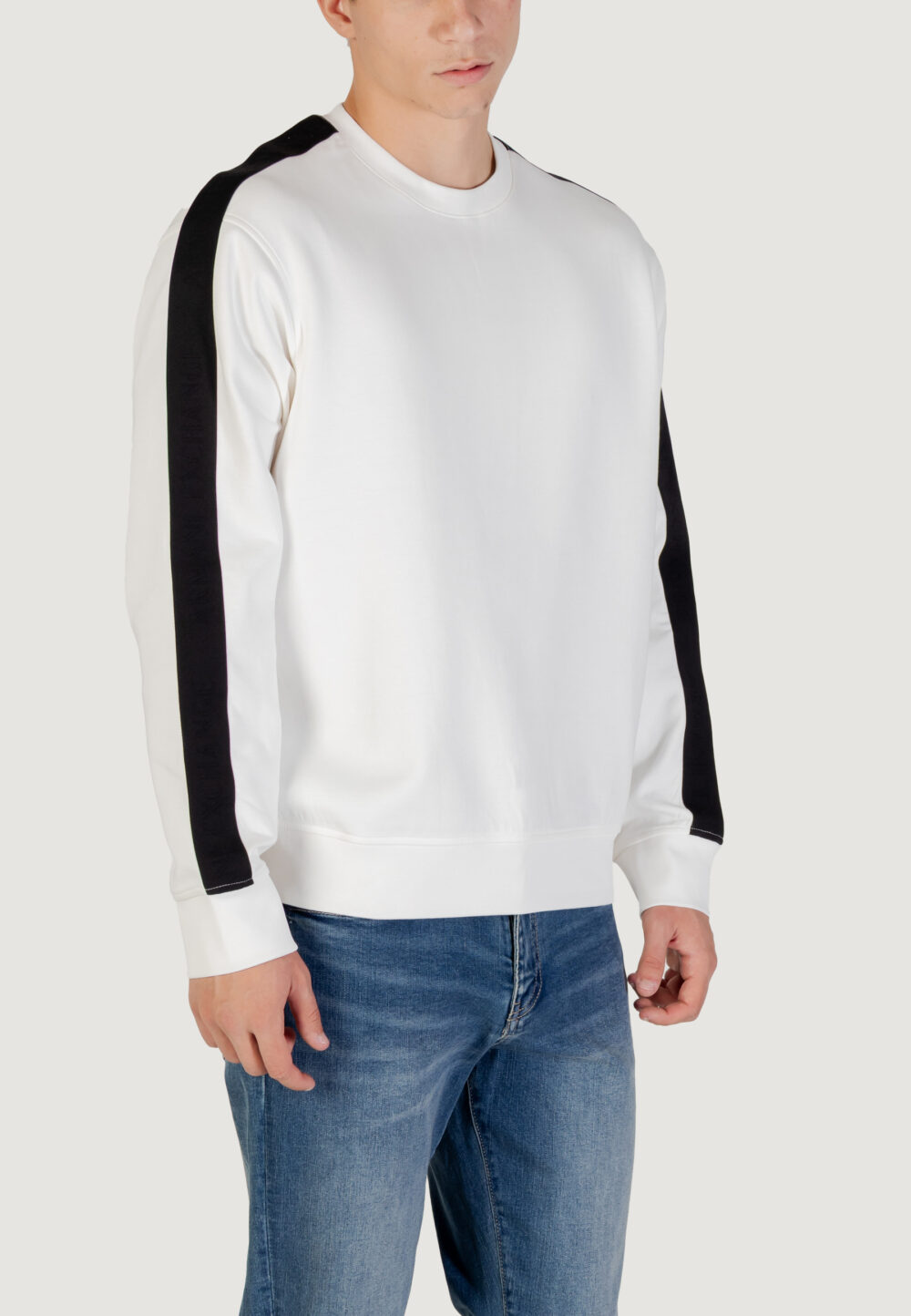 Felpa senza cappuccio Armani Exchange  Panna - Foto 1