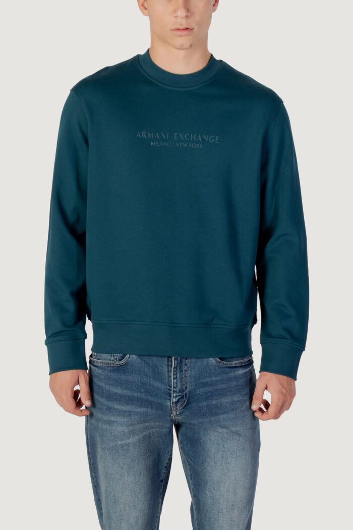 Felpa senza cappuccio Armani Exchange  Petrolio – XM001284 AF20934