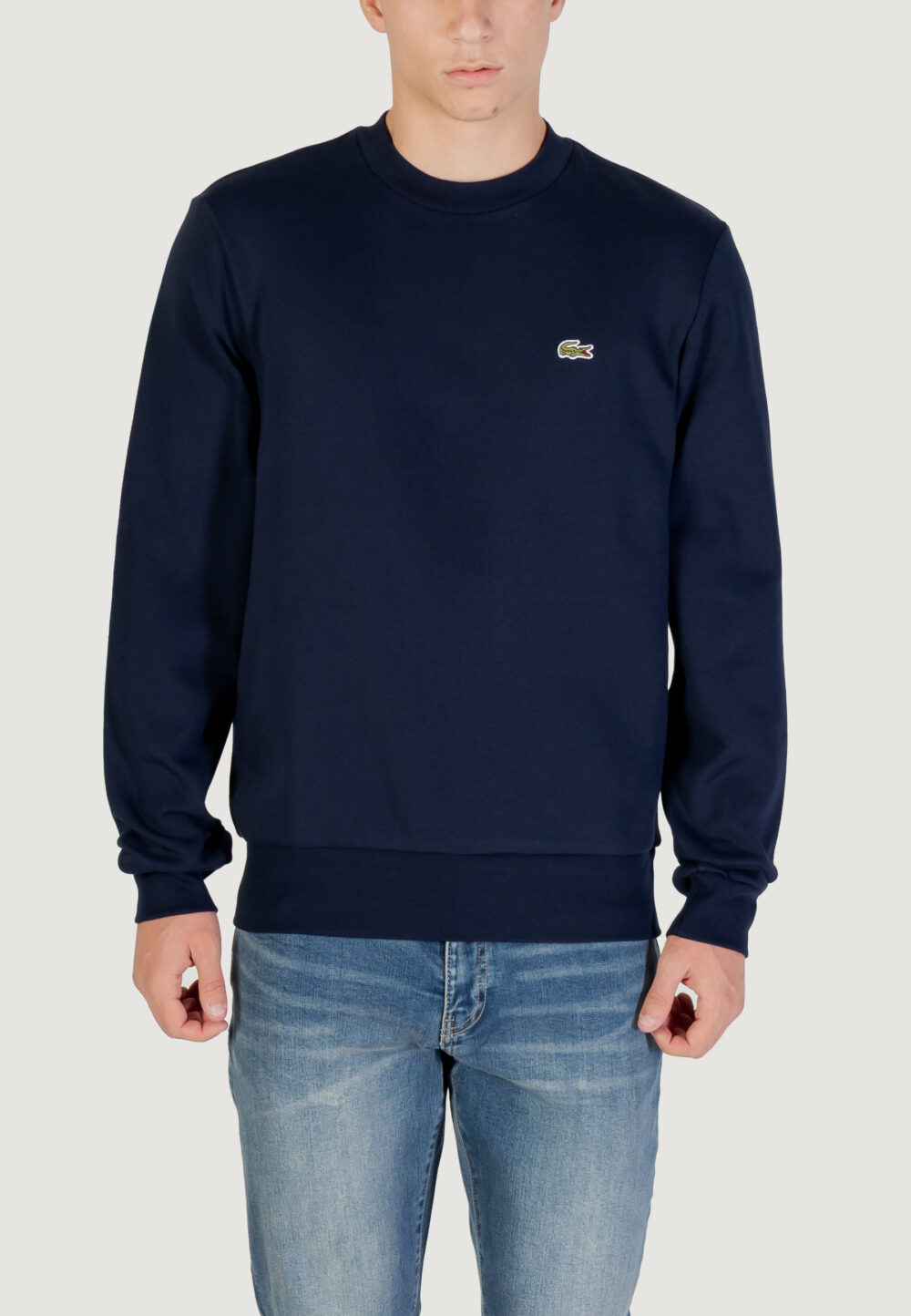 Felpa senza cappuccio LACOSTE SWEATSHIRT Blu - Foto 1