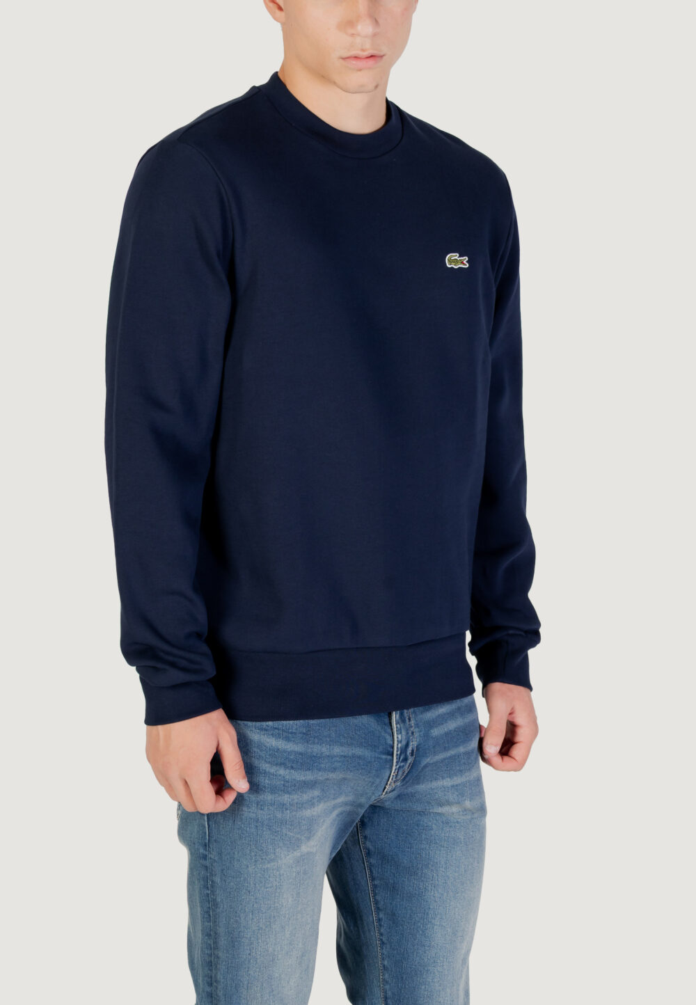 Felpa senza cappuccio LACOSTE SWEATSHIRT Blu - Foto 3