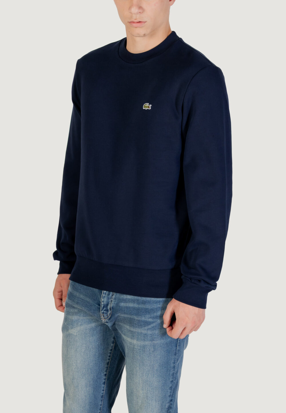 Felpa senza cappuccio LACOSTE SWEATSHIRT Blu - Foto 4