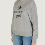 Felpa senza cappuccio Tommy Hilfiger Jeans TOMMY GIRL GRAPHIC C Grigio Chiaro - Foto 3