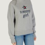 Felpa senza cappuccio Tommy Hilfiger Jeans TOMMY GIRL GRAPHIC C Grigio Chiaro - Foto 4