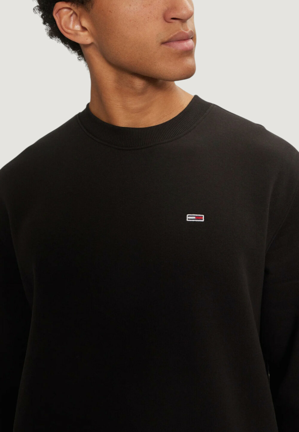 Felpa senza cappuccio Tommy Hilfiger Jeans TJM REG S FLAG CREW Nero - Foto 4