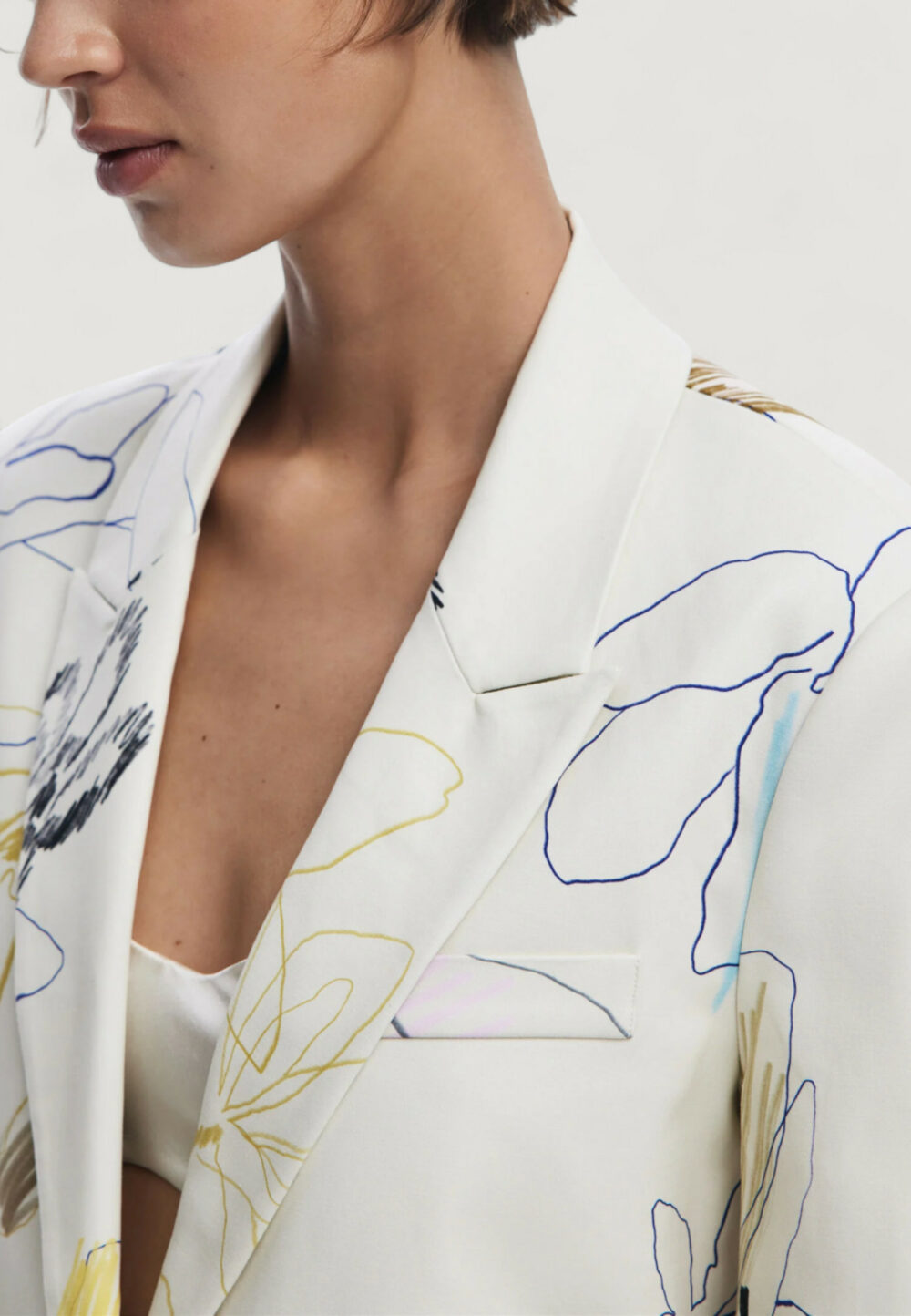 Giacca Desigual BLAZER_ARTY Panna - Foto 3