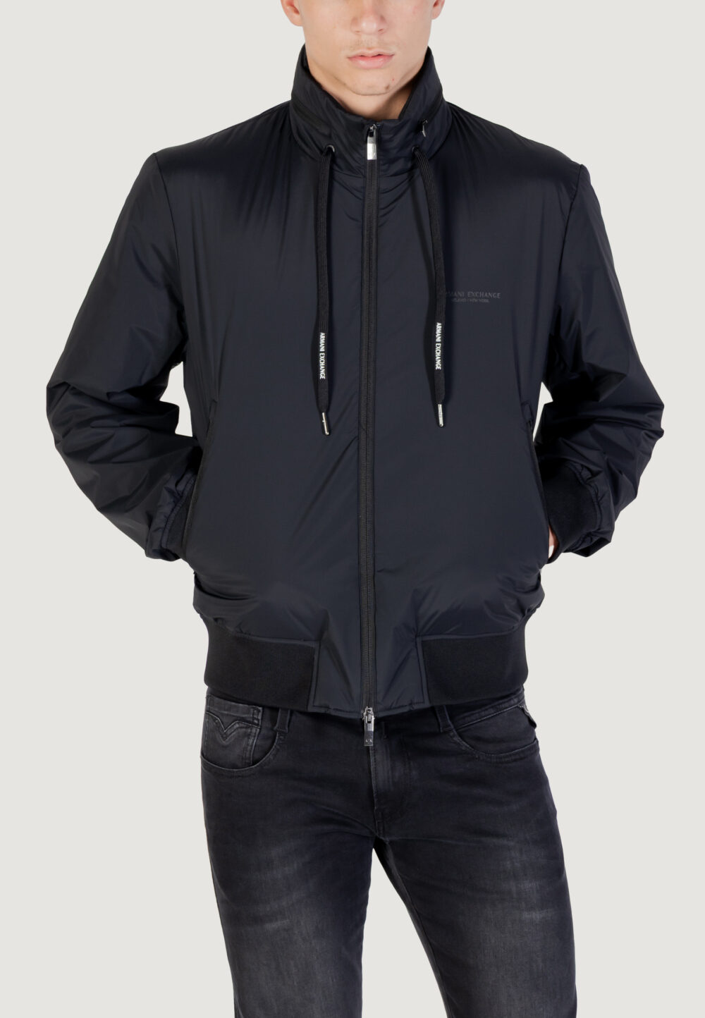 Giacchetto Armani Exchange BLOUSON JACKET Nero - Foto 1