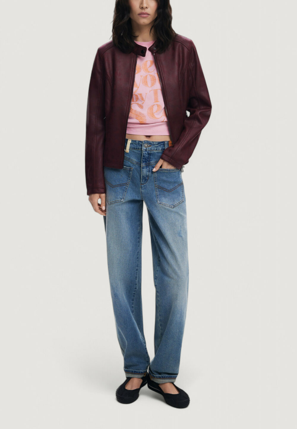 Giacchetto Desigual CHAQ_BASIC Bordeaux - Foto 2