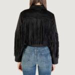 Giacchetto Only ONLDIANE LIFE FAUX SUEDE FRINGES OTW Nero - Foto 4