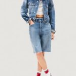 Giacchetto Tommy Hilfiger Jeans TOMMY GIRL OVSZ CRP Indigo - Foto 4