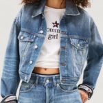 Giacchetto Tommy Hilfiger Jeans TOMMY GIRL OVSZ CRP Indigo - Foto 1