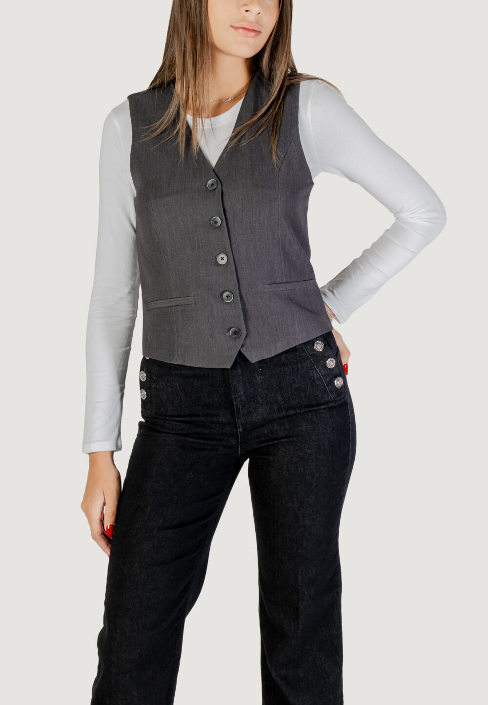 Gilet da completo Only ONLIRIS-HATTIE WAISTCOAT TLR Grigio Scuro - Foto 1