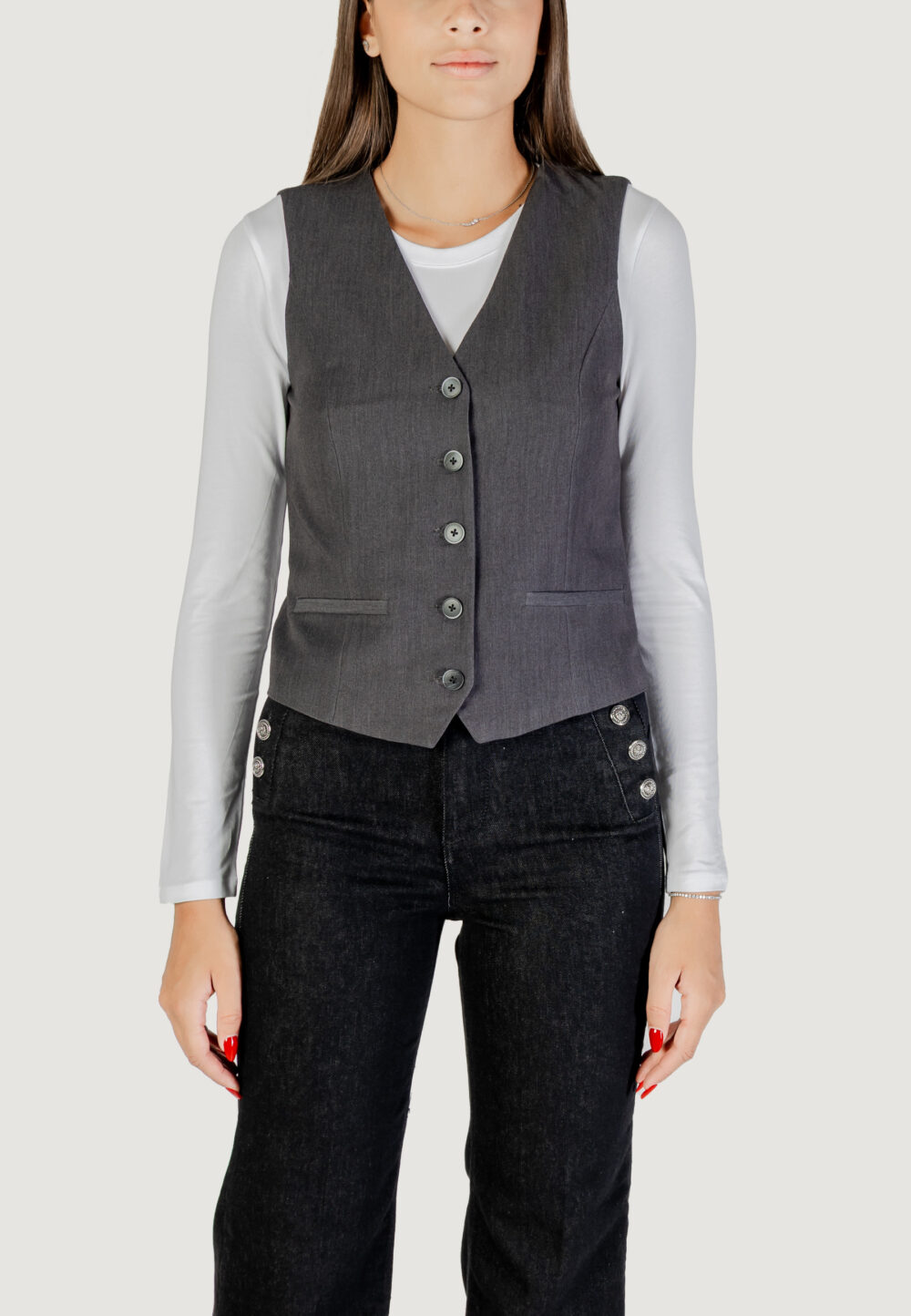 Gilet da completo Only ONLIRIS-HATTIE WAISTCOAT TLR Grigio Scuro - Foto 5