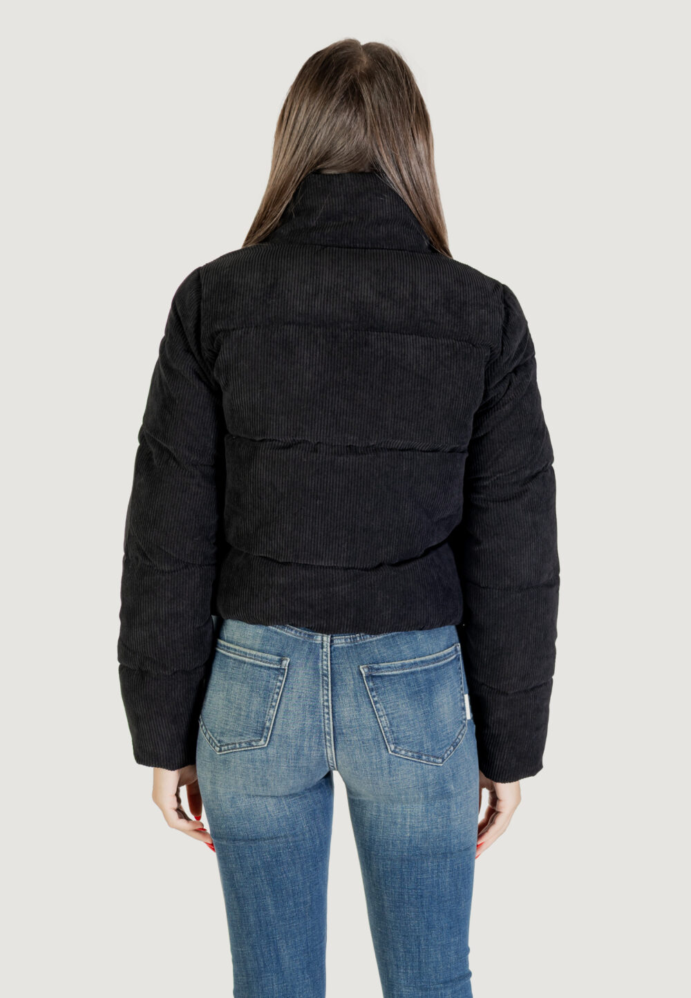 Giubbotto Only ONLNEWDOLLY CORDUROY PUFFER OTW NOOS Nero - Foto 4