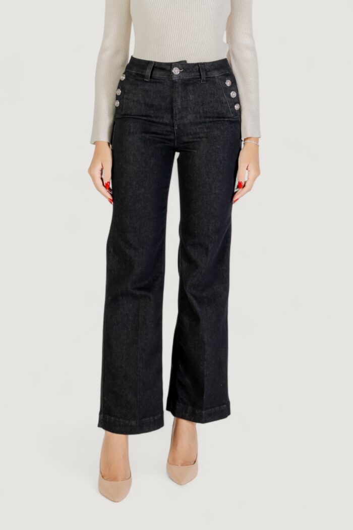 Jeans bootcut Liu-jo B.UP FLARE BUTTON H.W. Nero – UF5090 D0264