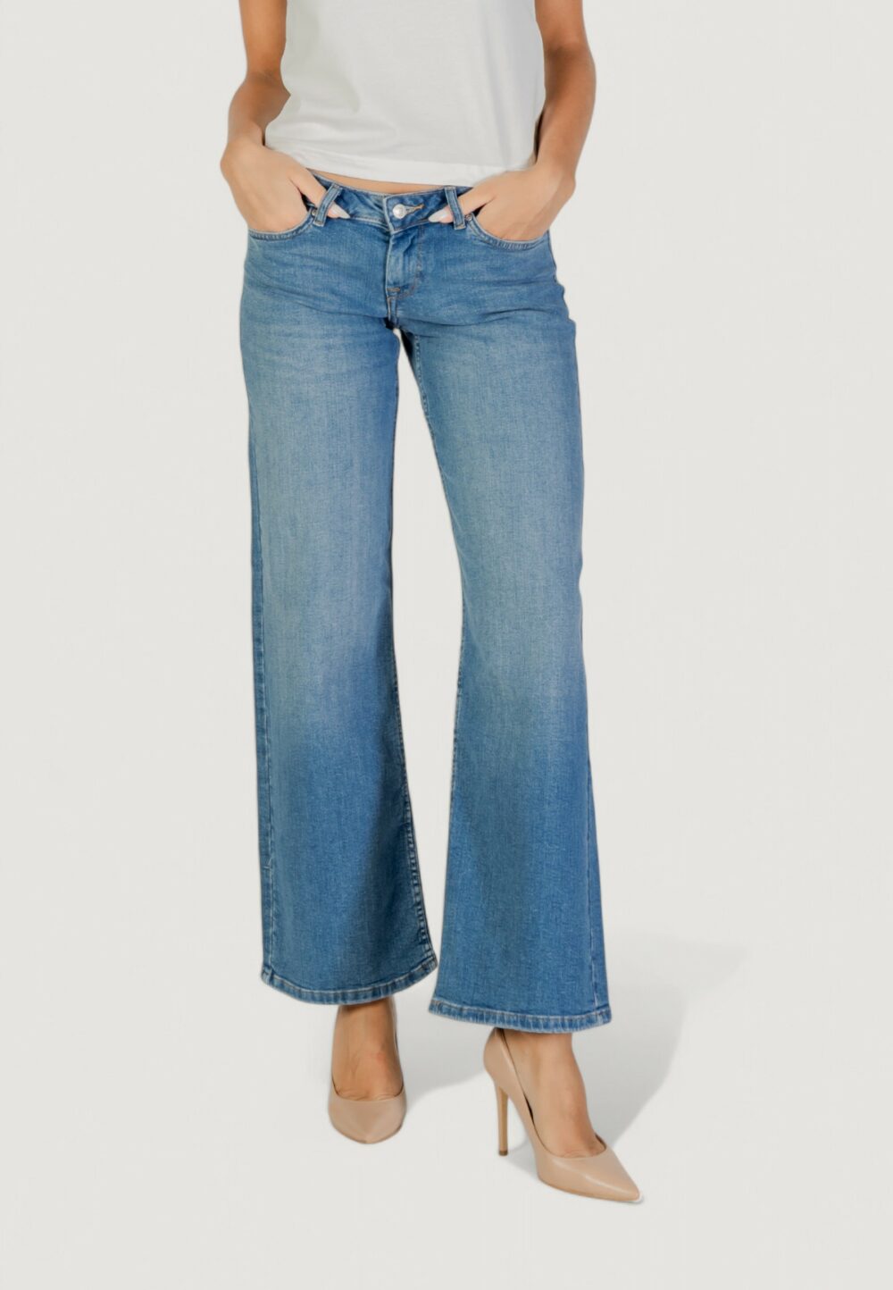 Jeans mom Only ONLJUDY-O LW WIDE LEG DNM TAI712 NOOS Blue Denim - Foto 1