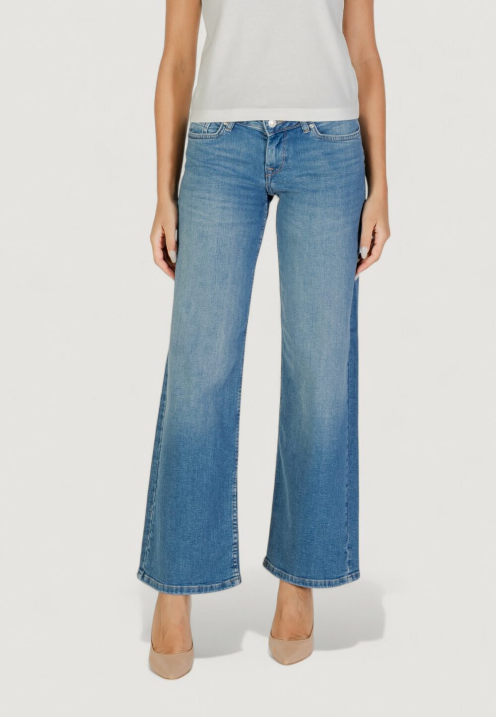 Jeans mom Only ONLJUDY-O LW WIDE LEG DNM TAI712 NOOS Blue Denim - Foto 2