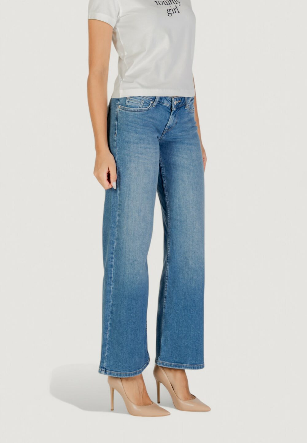 Jeans mom Only ONLJUDY-O LW WIDE LEG DNM TAI712 NOOS Blue Denim - Foto 4