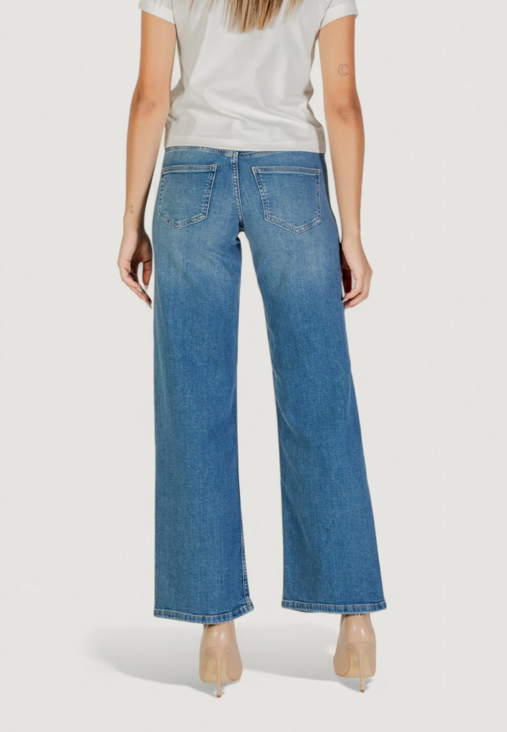 Jeans mom Only ONLJUDY-O LW WIDE LEG DNM TAI712 NOOS Blue Denim - Foto 5