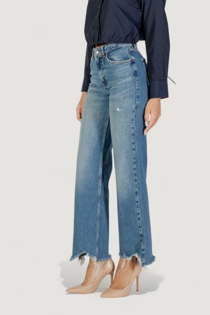 Jeans mom Only ONLJUICY HW WIDE DES MB DNM JEANS DOT Blue Denim