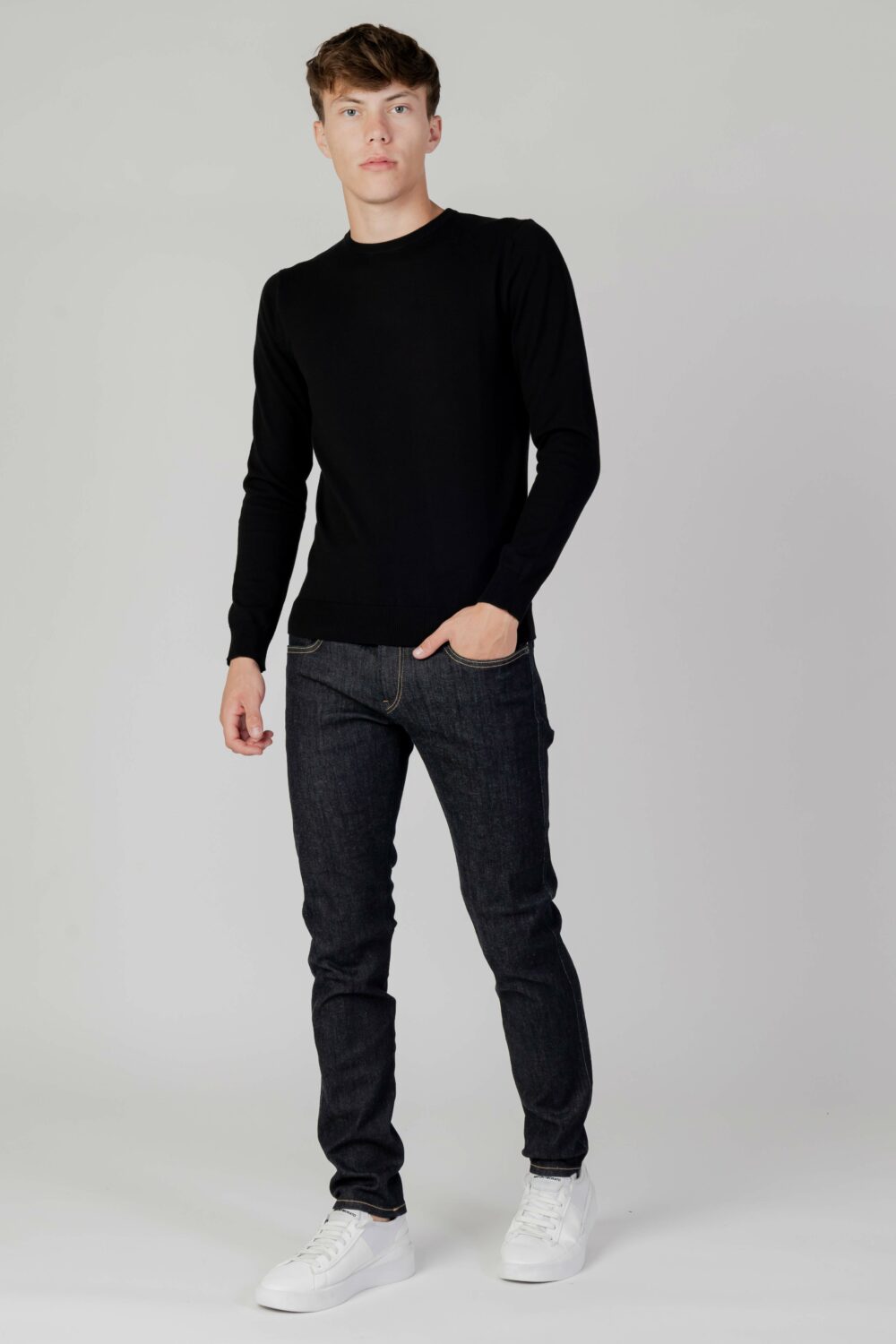 Jeans slim Replay ANBASS Blue Denim Scuro - Foto 3
