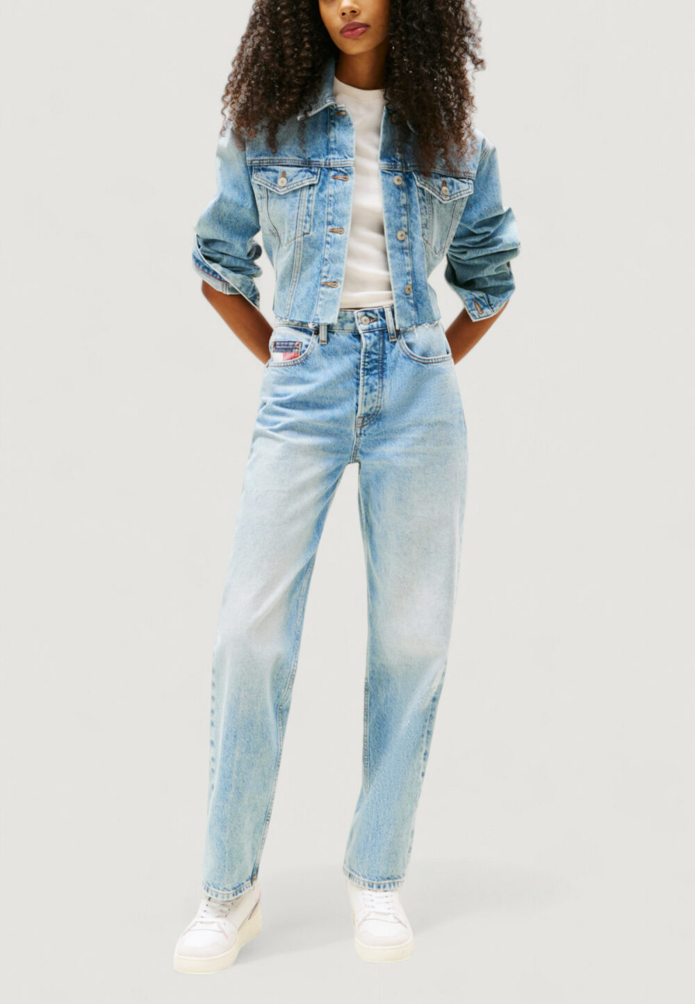 Jeans slim Tommy Hilfiger Jeans LAYLA HR SLIM STR CB Blue Denim Chiaro - Foto 3