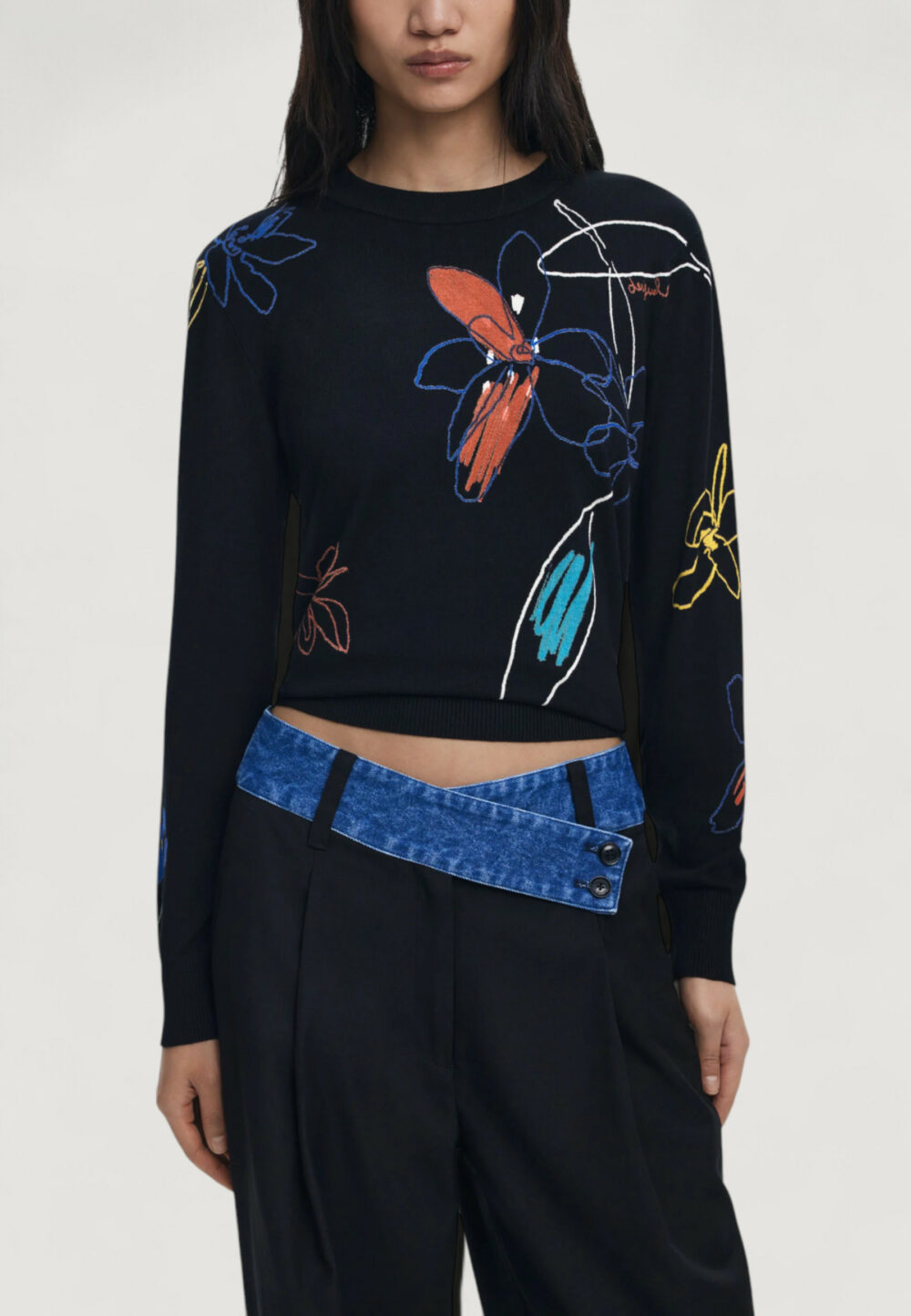 Maglia Desigual JERS_ARTY Nero - Foto 1