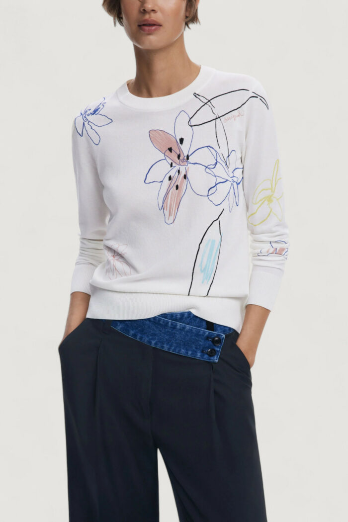 Maglia Desigual JERS_ARTY Panna – 25WWJF33