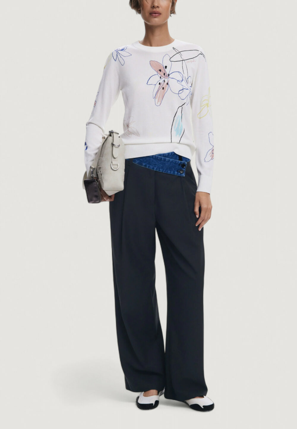 Maglia Desigual JERS_ARTY Panna - Foto 2