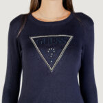 Maglia Guess LS CN KIARA TRIANGLE LOGO SWTR Blu - Foto 2