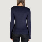 Maglia Guess LS CN KIARA TRIANGLE LOGO SWTR Blu - Foto 5