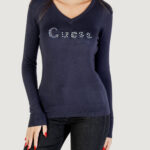 Maglia Guess LS VN KENZIE LOGO SWTR Blu - Foto 1