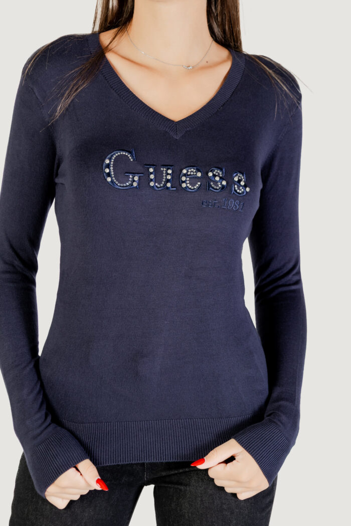 Maglia Guess LS VN KENZIE LOGO SWTR Blu – W5YR24 Z2NQ2