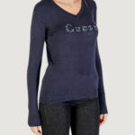 Maglia Guess LS VN KENZIE LOGO SWTR Blu - Foto 3
